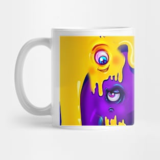 Yellow and blue Mug